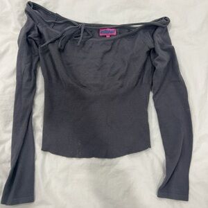 Grey long sleeve top